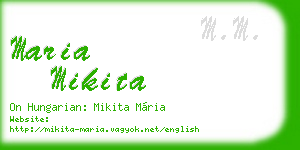 maria mikita business card